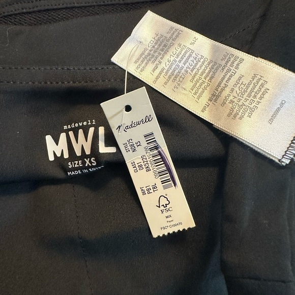 Madewell Flex Square Neck Sports Bra Black XS NWT - Picture 8 of 9